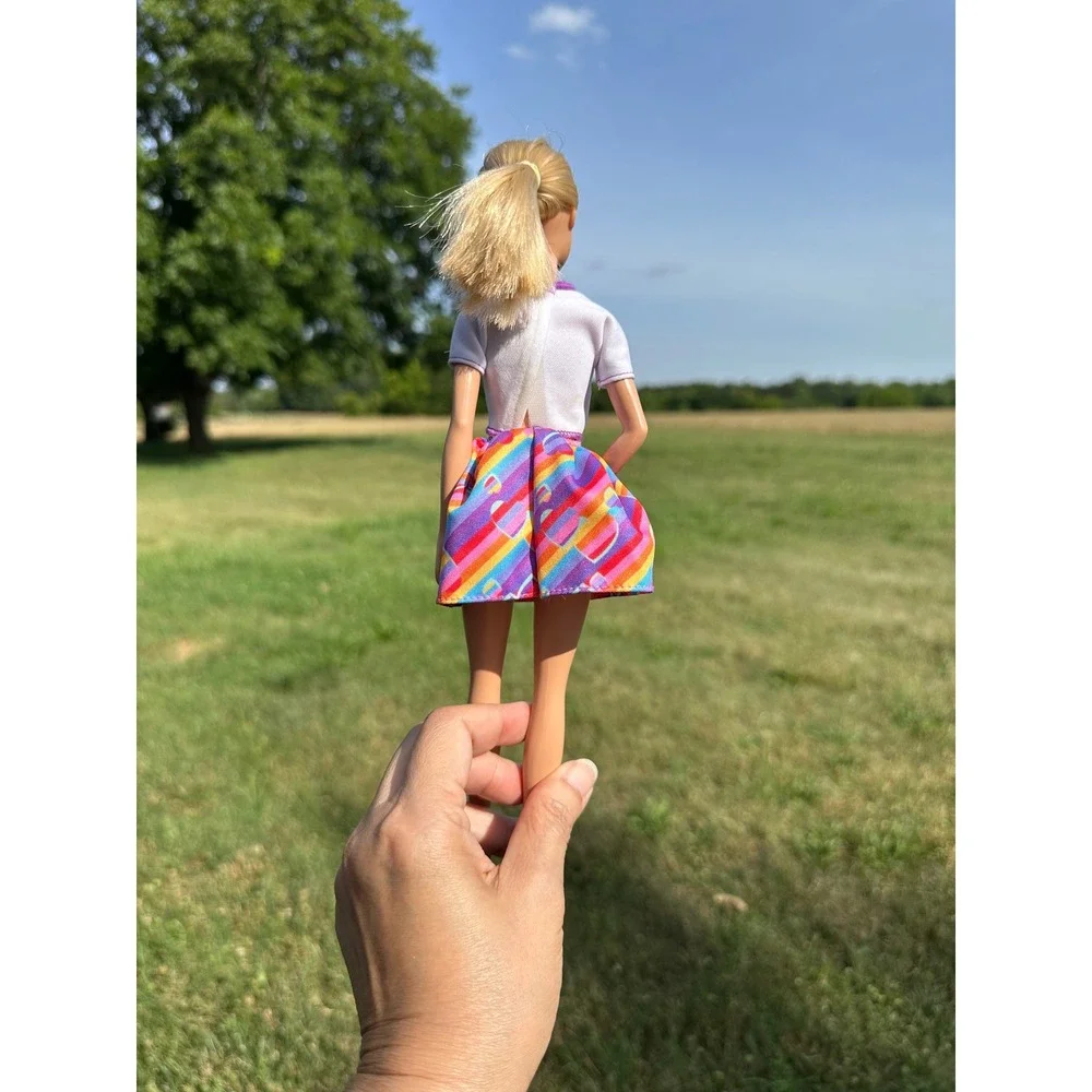 Barbie Doll Lot of 5 Ballerina Rainbow Fashion Gold‎ Swimsuit Multi-Color Hair